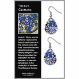 Tiffany Stained Glass Clematis Earrings, MADE in USA