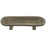 22" Wide Decorative Wood Bowl In Brown