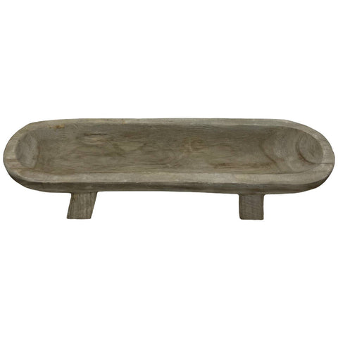 22" Wide Decorative Wood Bowl In Brown