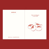 Four Persimmons 柿柿如意 Greeting Card