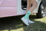 Hedgehog Socks | Ribbed Bamboo Socks | Green Socks