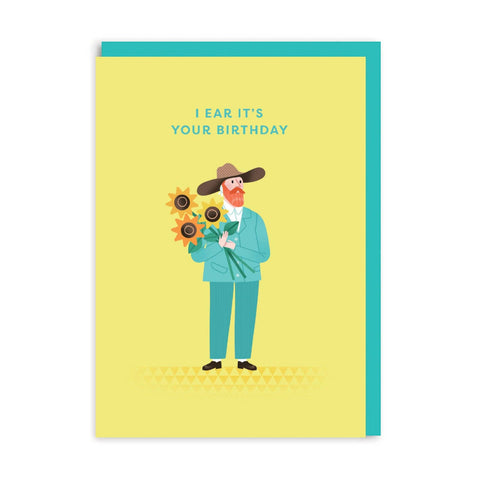 Van Gogh Ear B'day Greeting Card