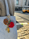 Hand-painted Taxicab Bag Charm & Keychain | Eco-Friendly