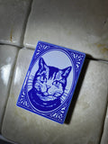 Delft-Style Cat Fridge Magnet