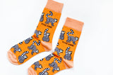 Lemur Socks | Bamboo Socks | Orange Socks | Funky Socks