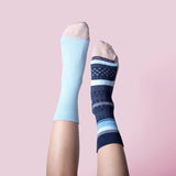 Multi Stripe Texture | Comfort Top Half-Cushion Socks For Women