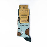 Beaver Socks | Bamboo Socks | Blue Socks | Farm Socks