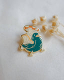Mushroom Bird Enamel Pin