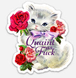 Quaint as Fuck Kitty Sticker - Cute Cat Decal