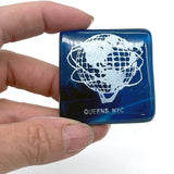 NYC Queens Unisphere Fused Glass 1.75" Handmade Magnet