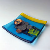 New York City Taxicab Fused Glass 4.5" Catch-all Dish