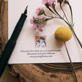 Literary Kitty Greeting Card