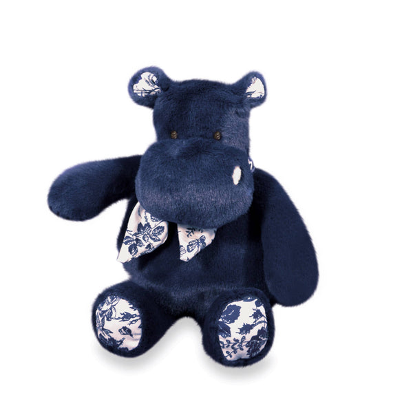 Navy Blue Bandana Hippo Plush