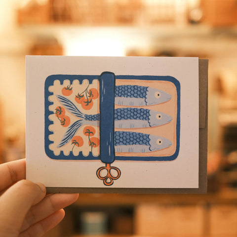 Sardines with Tomato Greeting Card