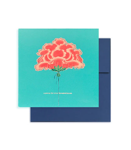 Peony Thank You Card