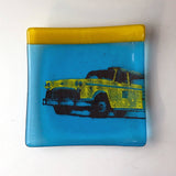 New York City Taxicab Fused Glass 4.5" Catch-all Dish