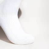 Sloth Socks | Ribbed Bamboo Socks | White Socks