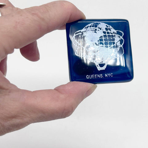 NYC Queens Unisphere Handmade Fused Glass 1.75" Magnet