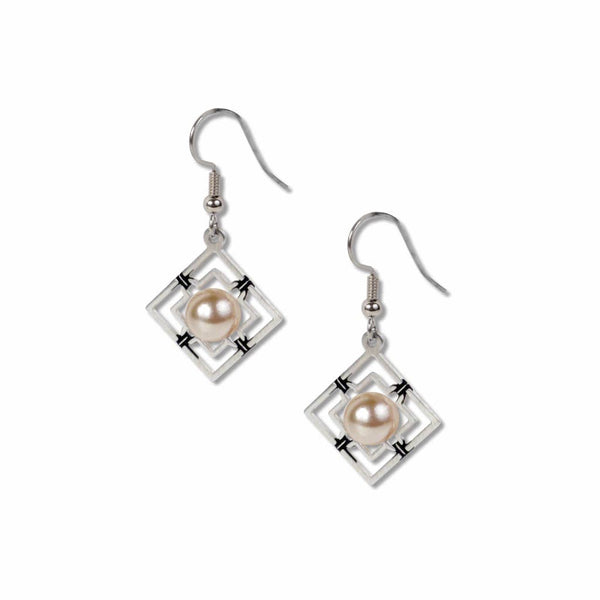 Ellis Island New York Wrought Iron Earrings, MADE in USA