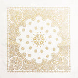 Bandanna Co Metallic Paisley 22" x 22": Black/Gold