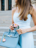 Hand-painted Japanese Lily Bag Charm + Keychain | Eco-Friendly