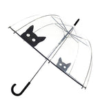 Cat and Dog Durable Transparent Umbrella