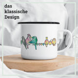 Enamel mug — Bird Parade: 500 ml