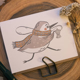 Coffee Sandpiper Greeting Card