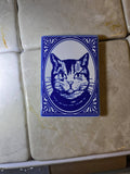 Delft-Style Cat Fridge Magnet