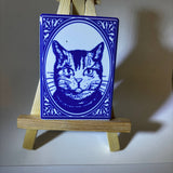 Delft-Style Cat Fridge Magnet