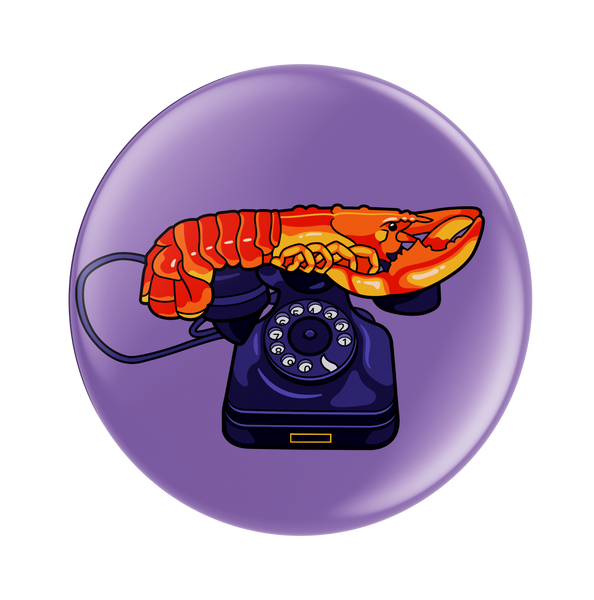 Button - Lobster Telephone - Salvador Dalí - 10-pack