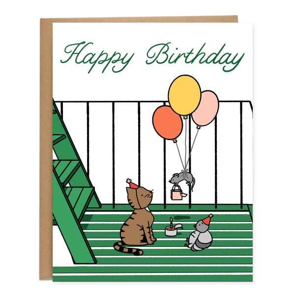 Fire Escape Birthday Party Card, NYC