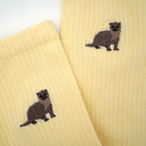 Otter Socks | Ribbed Bamboo Socks | Yellow Socks