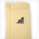 Otter Socks | Ribbed Bamboo Socks | Yellow Socks