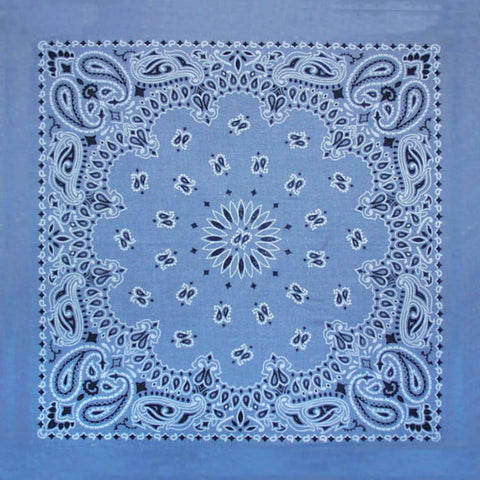 Bandanna - 35" Grande MADE IN USA - Chambray Paisley