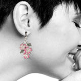 Tiffany Dogwood Pink Blossoms Earrings, MADE in USA