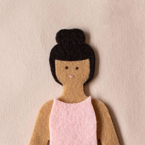 Felt Doll - Starter Girl in Caramel