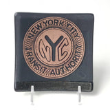 New York City Subway Token Fused Glass 4.5"  Catch-all Dish