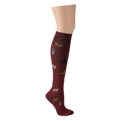 Cozy Cats | Knee-High Compression Socks for Women