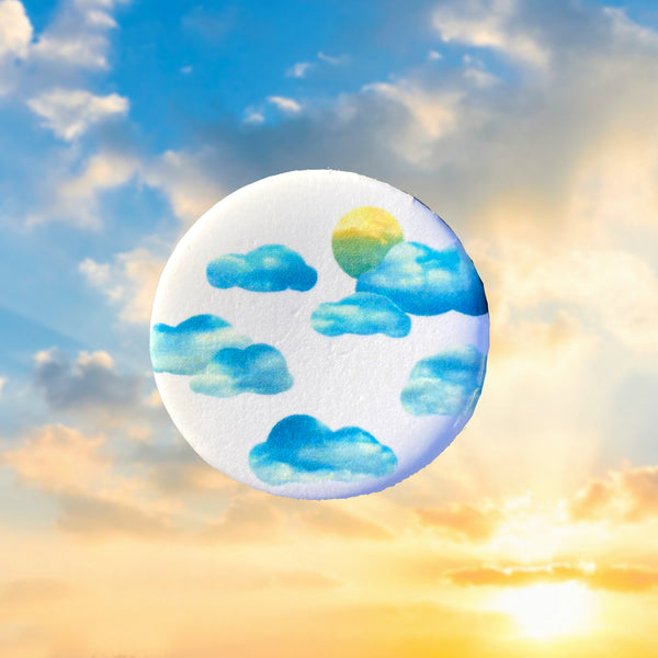 Partly Cloudy Pin-Back Button – The August Tree