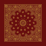 Bandanna Co Metallic Paisley 22" x 22": Burgundy/Gold