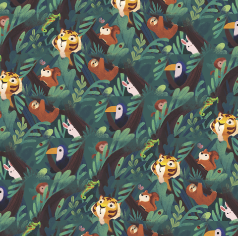 Jungle Animal Wrapping Paper