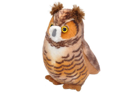 Audubon II Great Horned Owl Stuffed Animal with Sound