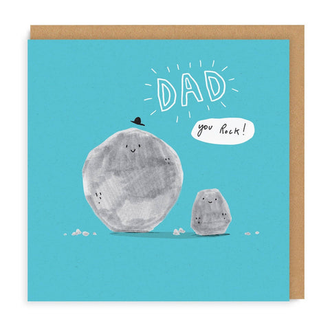 Dad Rocks Greeting Card