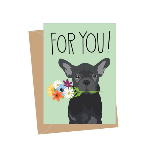 Mini Frenchie For You, Folded Enclosure Cards
