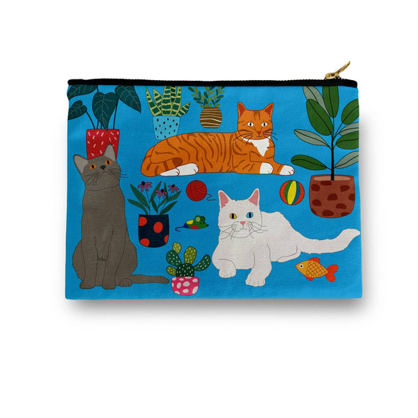 At Home with Kitty Cats Amenity / Cosmetic Bag