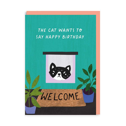 Die-Cut Kitty Greeting Card