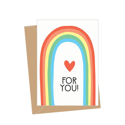 Mini Rainbow Love For You, Folded Enclosure Cards