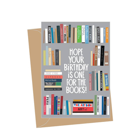 Mini Birthday Bookshelves, Folded Enclosure Cards