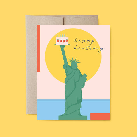 New York City Cake Birthday Card